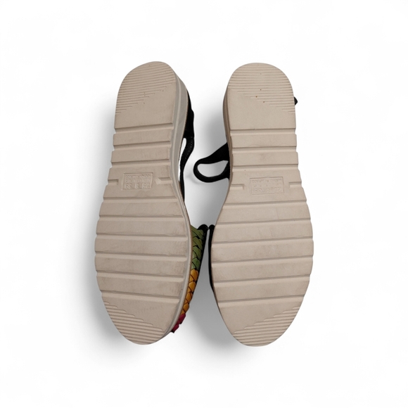 Artesanías Mexican Leather Huarache Sandals Sunflower Embroidery USA 8 - Picture 4 of 6